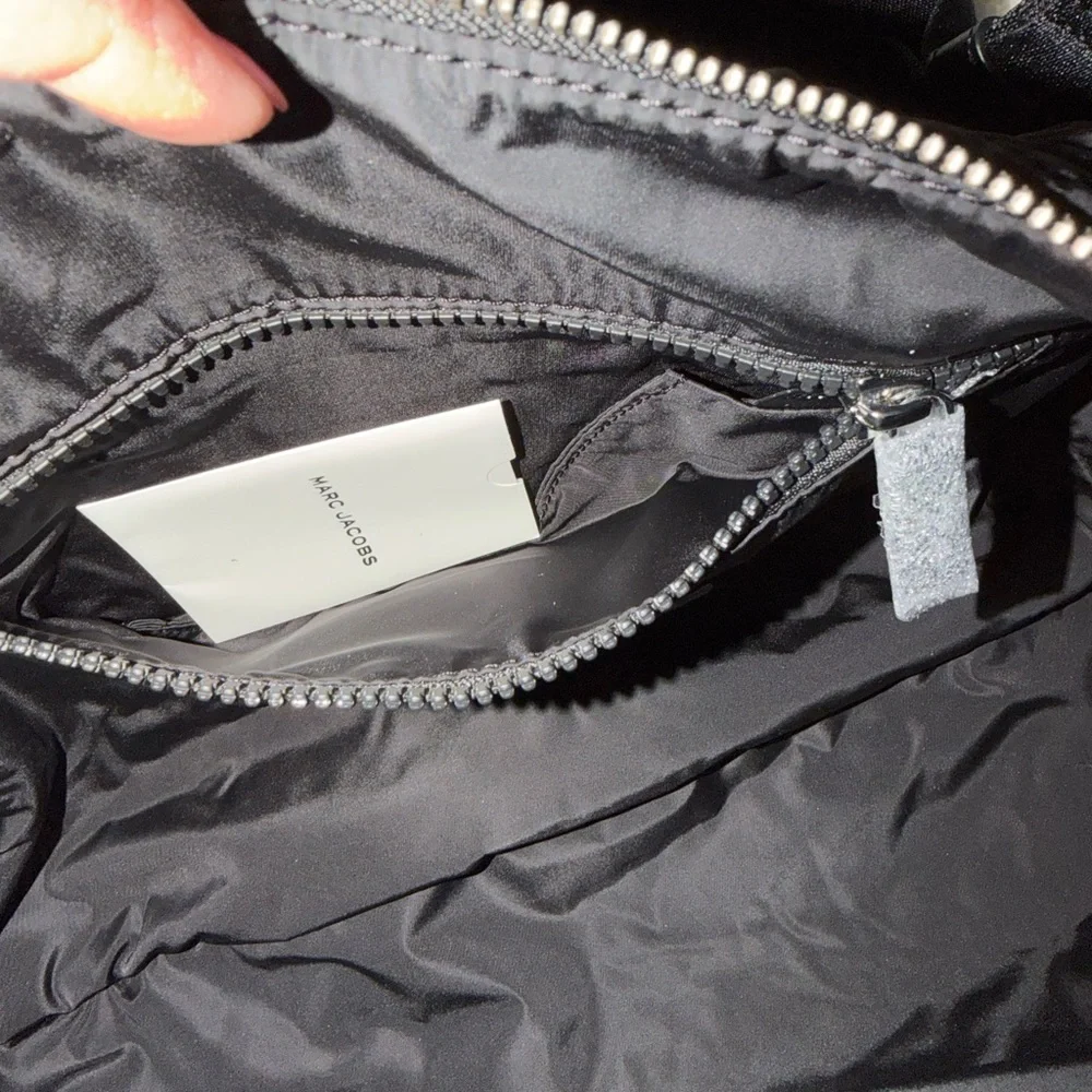 Marc Jacobs Black Quilted Logo Hobo Bag